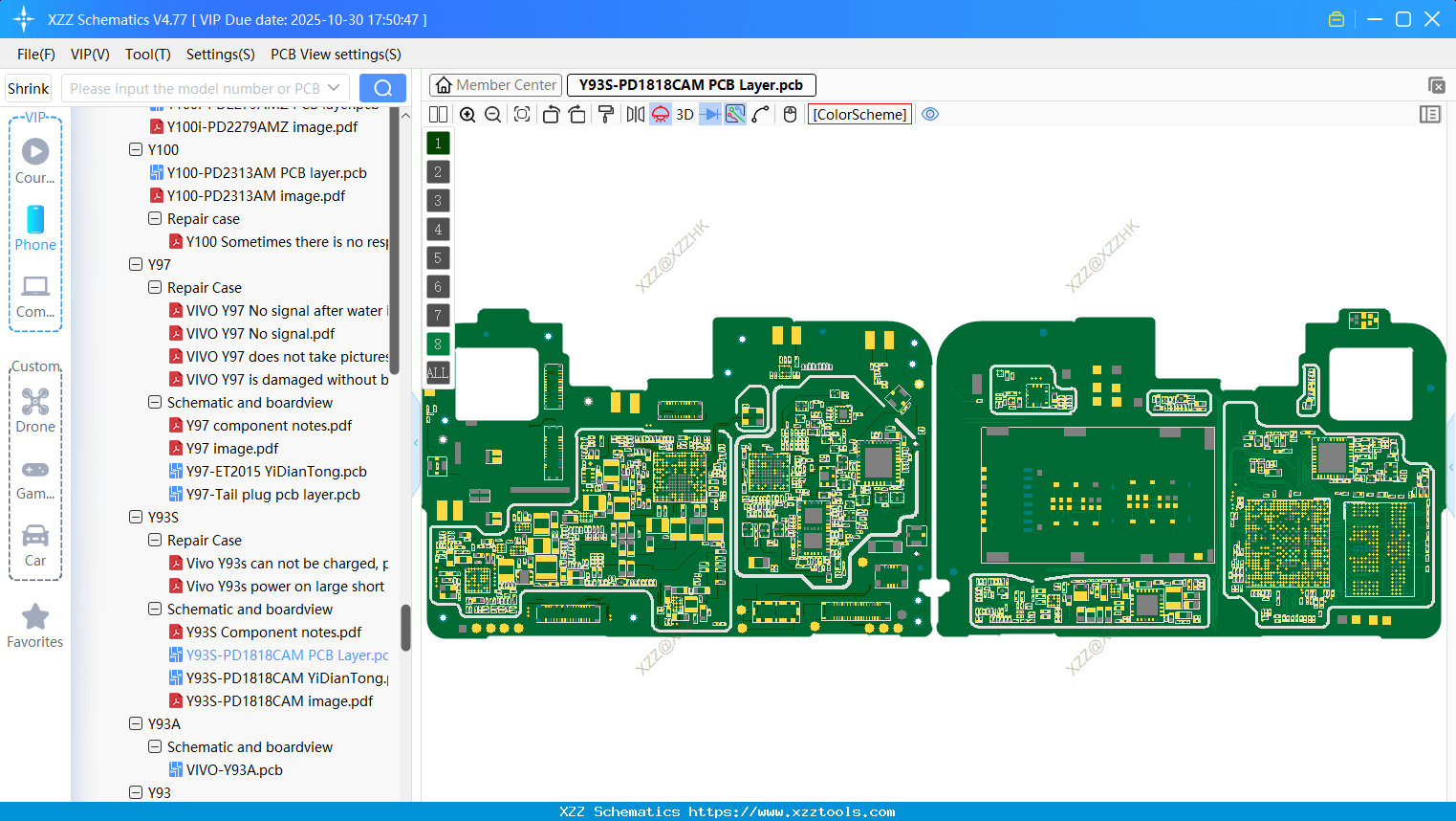 VIVO Y93S-PD1818CAM PCB Layer